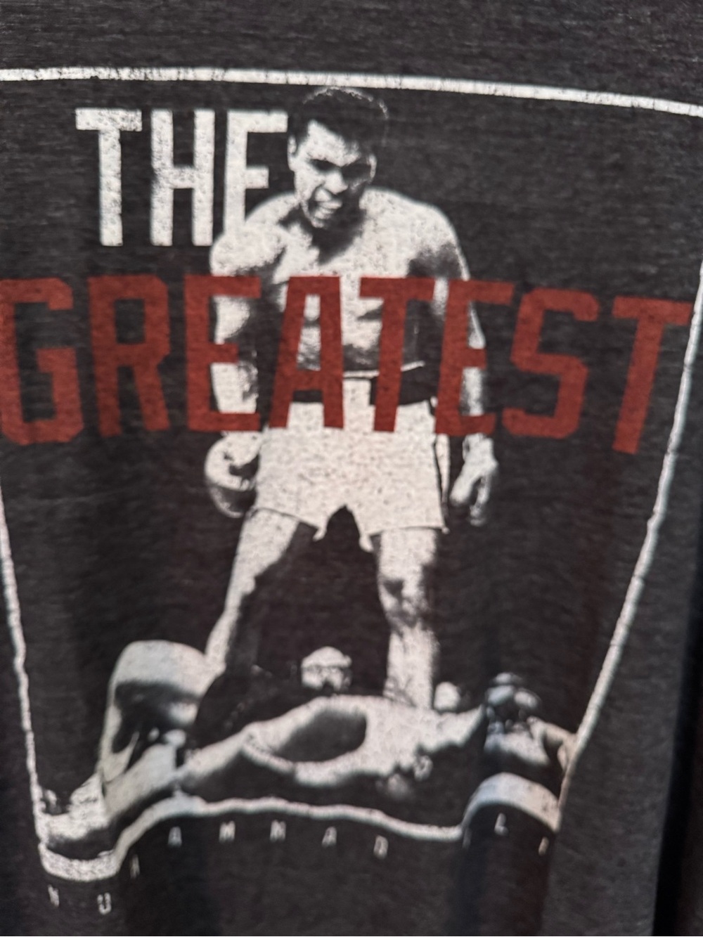 Muhammad Ali "The Greatest" Graphic Tee Dark Gray Heather 2XL. (EUC) - Picture 4 of 5